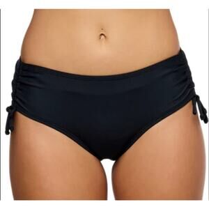 Next by Athena Good Karma Destination Bikini Bottom Sz Large in Black NWOT